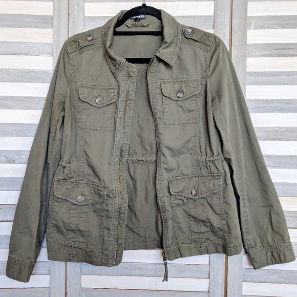 Express Military Jacket in Green Size S - Picture 1 of 5